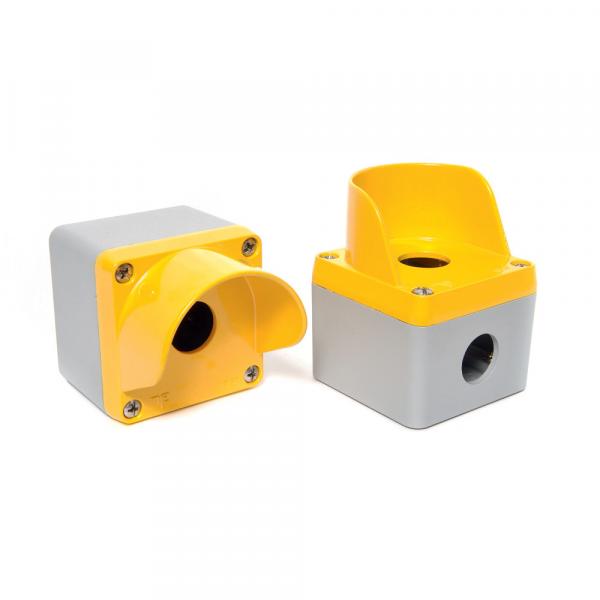 Tastergehäuse Aufbaugehäuse für 1 Taster mit Schutzkragen